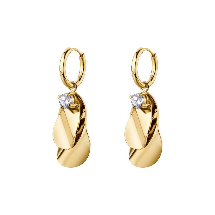 Brosway Cerchi Acciaio Gold pendente con Cristallo Bloom