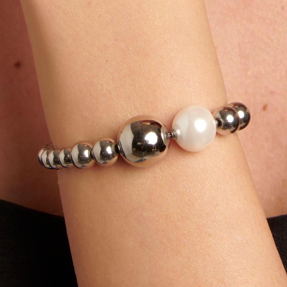 Brosway Bracciale Acciaio con Perla di Conchiglia Perfect