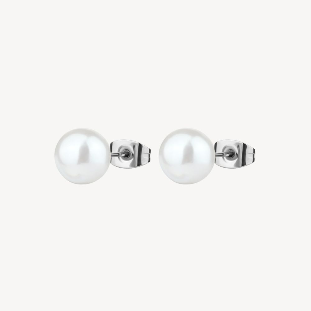 Brosway Orecchini Lobo Acciaio e Perle Perfect