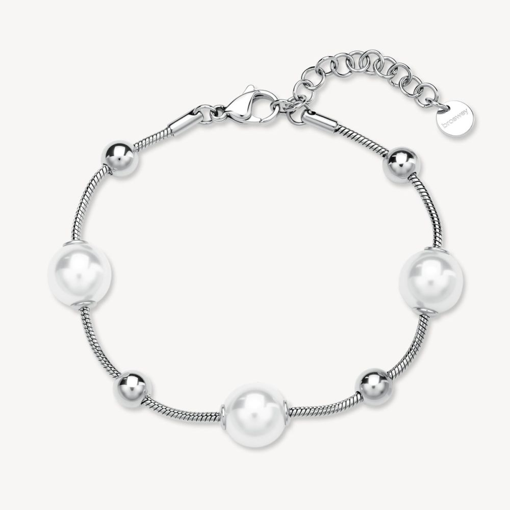 Brosway Bracciale Acciaio Perle e Sfere Perfect 