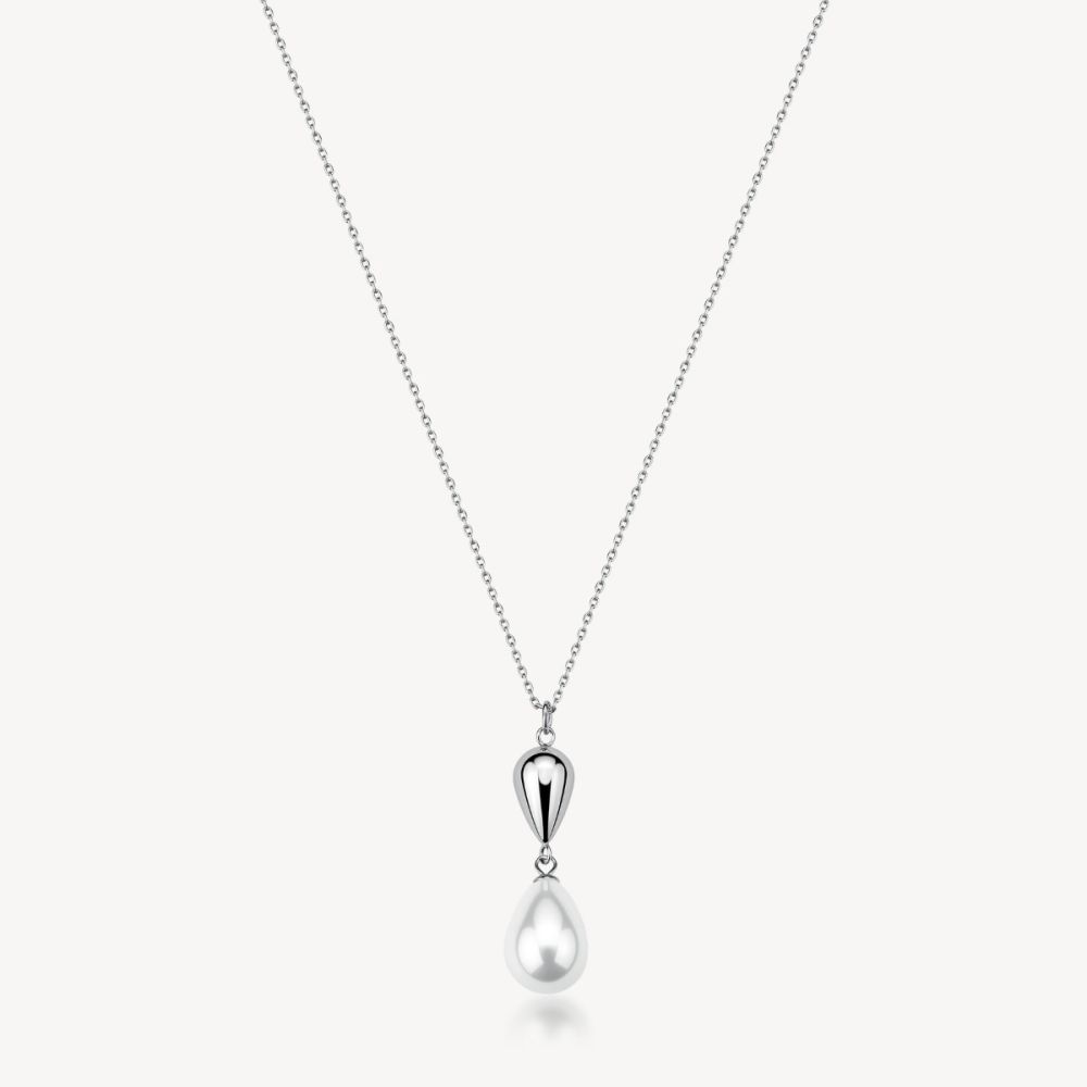 Brosway Collana Acciaio Perla e Goccia Perfect