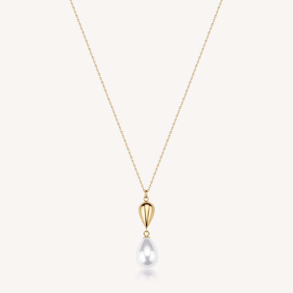 Brosway Collana Acciaio Gold Perla e Goccia Perfect