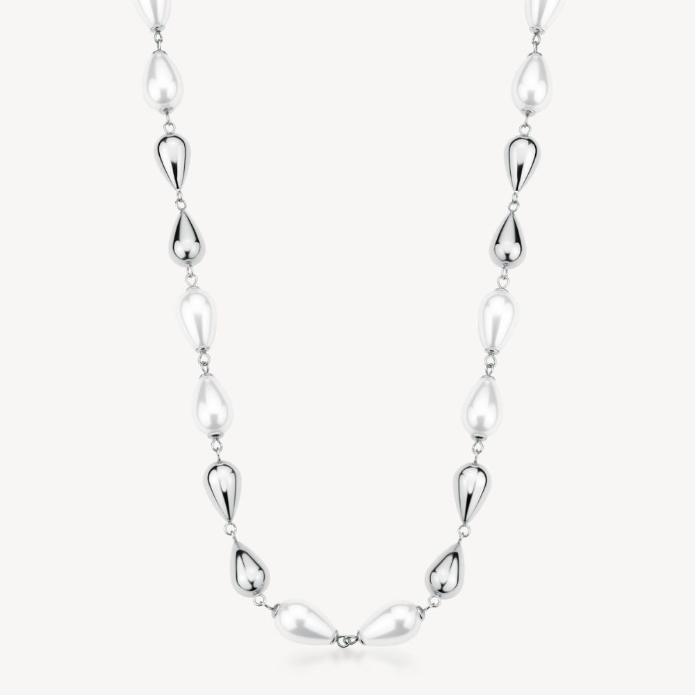 Brosway Collana Acciaio Perle e Goccie Perfect