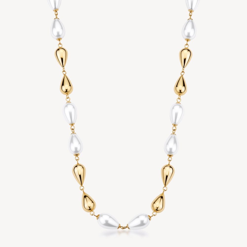 Brosway Collana Acciaio Gold Perle e Goccie Perfect