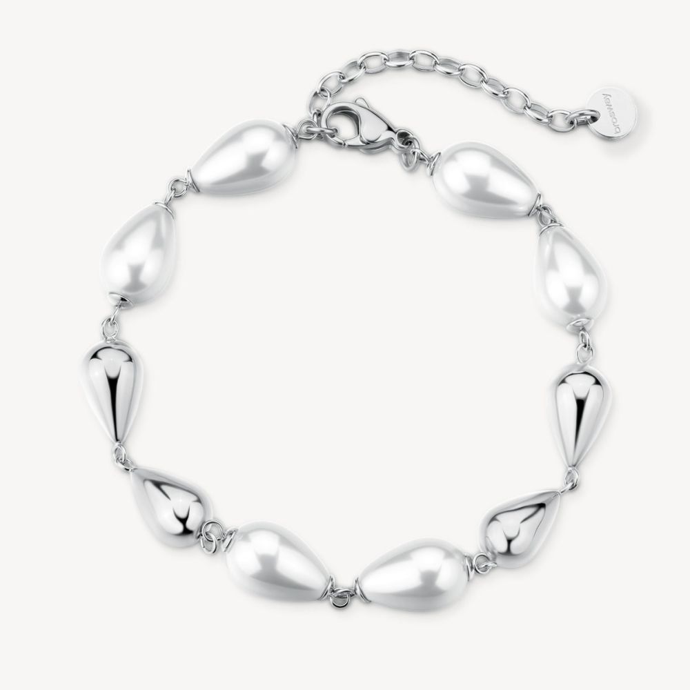 Brosway Bracciale Acciaio Perle e Goccie Perfect