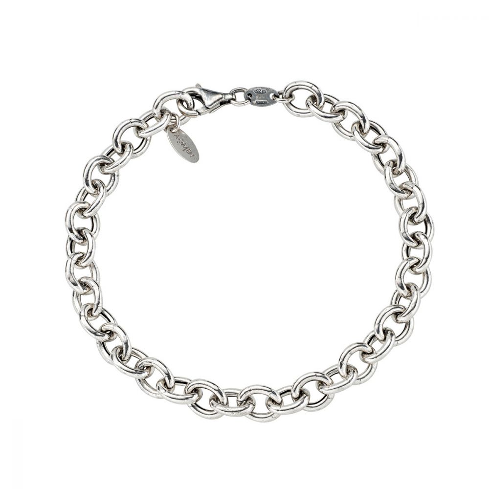 Amen Bracciale Donna Argento Catena Rolo Per Charm