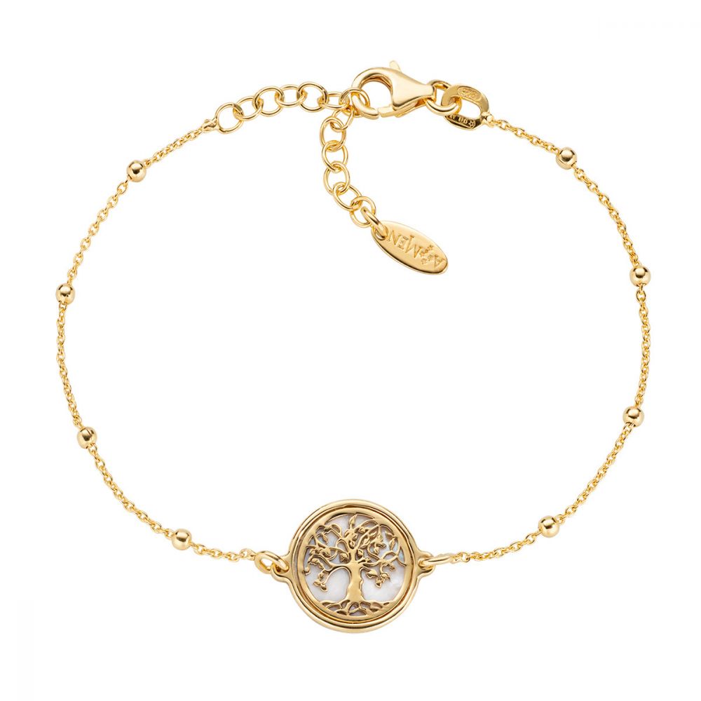 Amen Bracciale Argento Gold Albero della Vita
