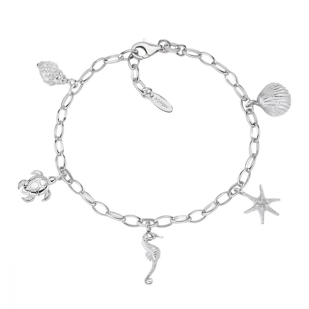 Amen Bracciale Donna Argento Charms Marini