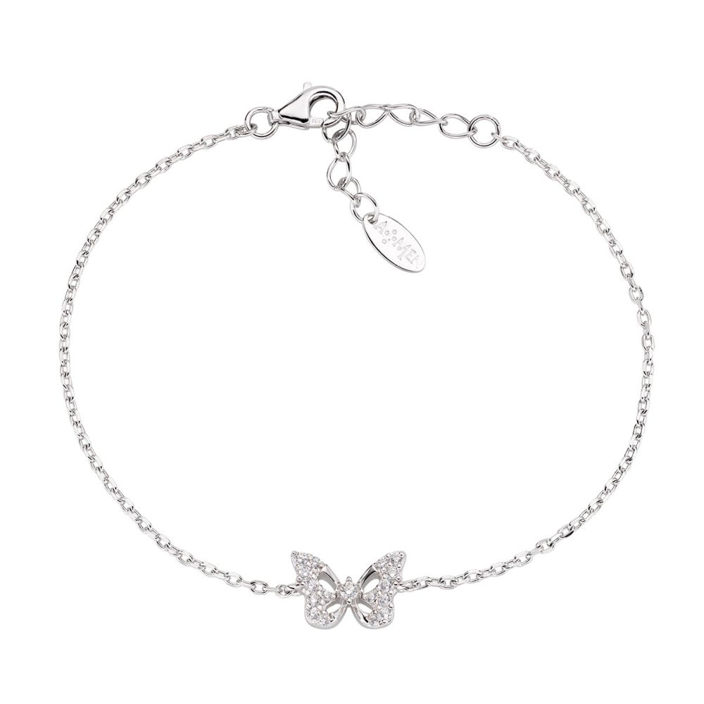 Amen Bracciale Argento Farfalla Zirconata