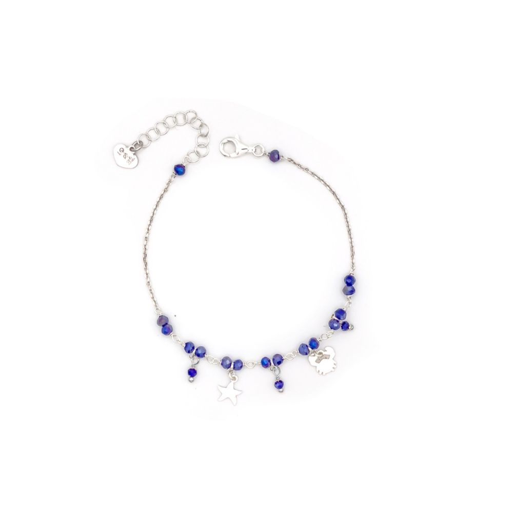 Io & Te Bracciale Argento Cristalli Blu