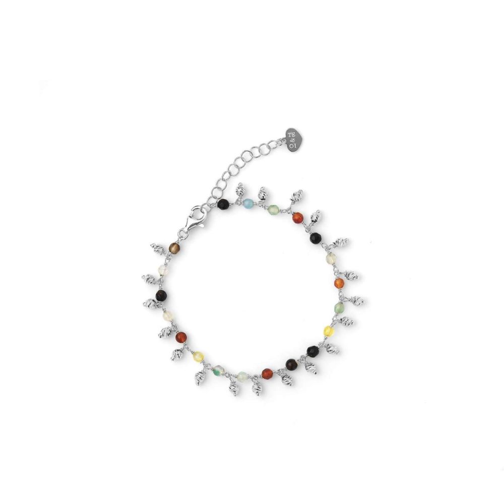 Io & Te Bracciale Argento Pietre Multi e Palline