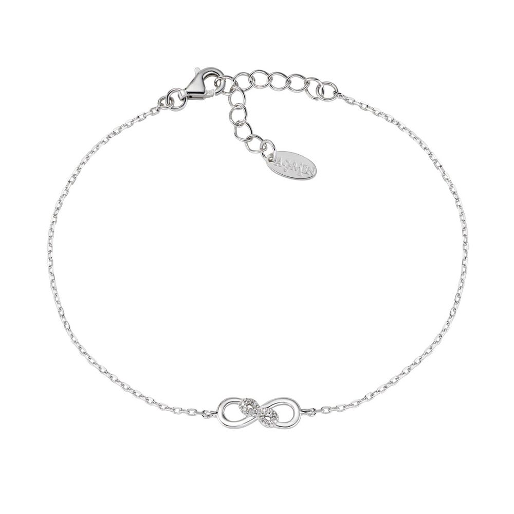 Amen Bracciale Argento Doppio Infinito