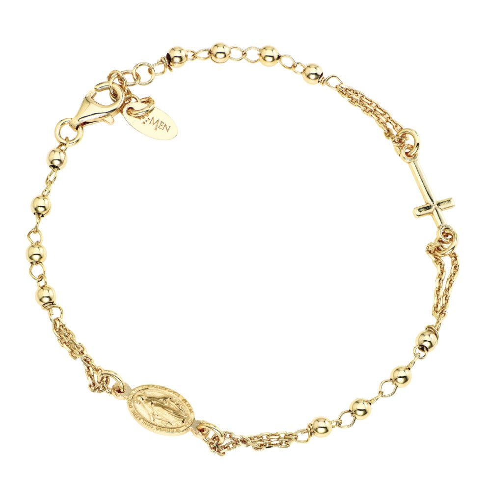 Amen Rosario Argento Gold Grani 2 mm