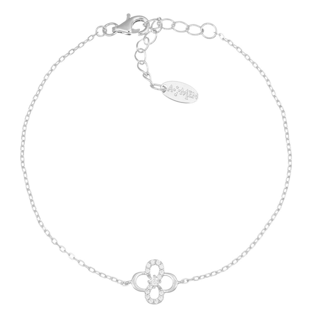 Amen Bracciale Argento Infinito Zirconato