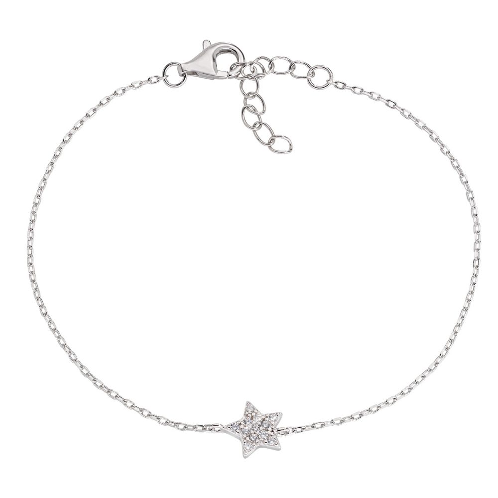 Amen Bracciale Argento Stella Zirconata