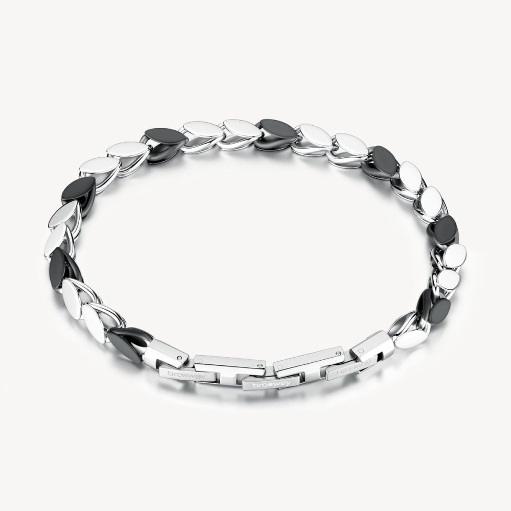Brosway Bracciale Catena Acciaio e Pvd Rutenio Riptide