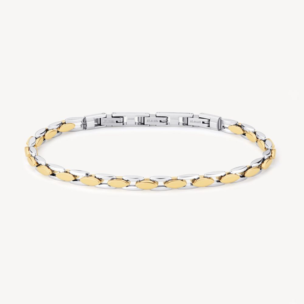 Brosway Bracciale Catena Acciaio e Pvd Gold Riptide