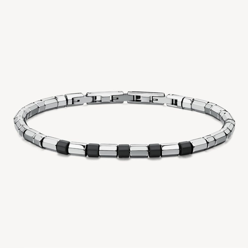 Brosway Bracciale Elementi Acciaio e Rutenio Riptide