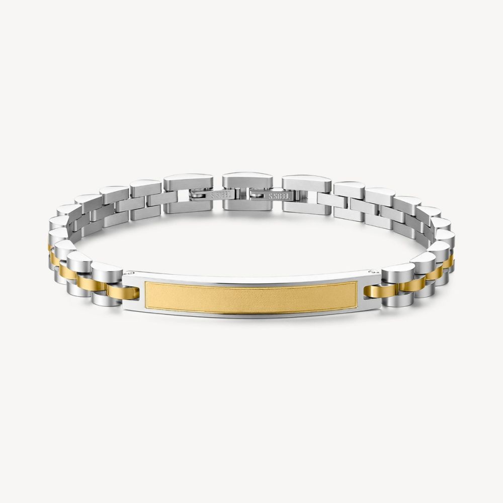 Brosway Bracciale Acciaio Bicolore con Piastra