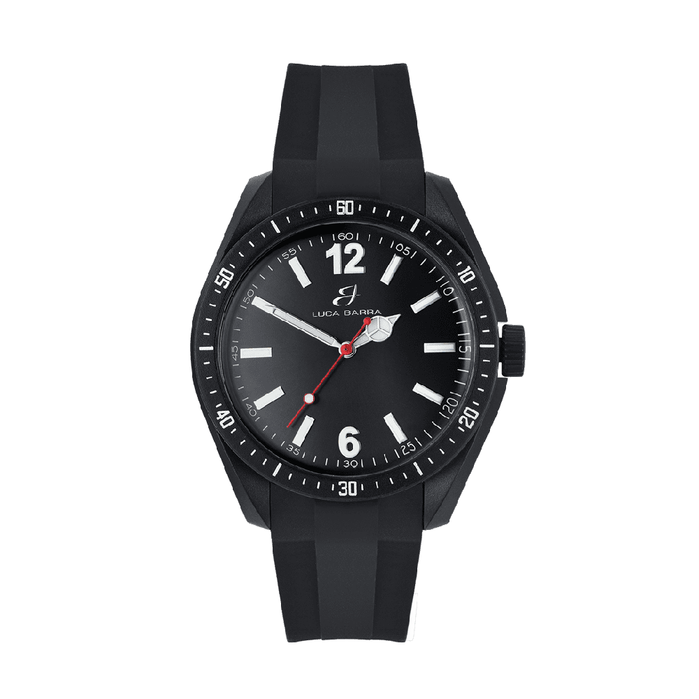 Luca Barra Orologio Solo Tempo Silicone Nero