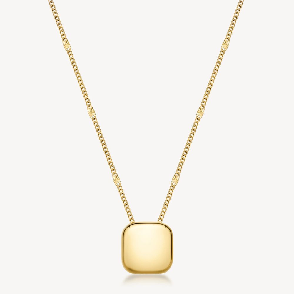 Brosway Collana Acciaio Gold Pendente Quadrato Muse
