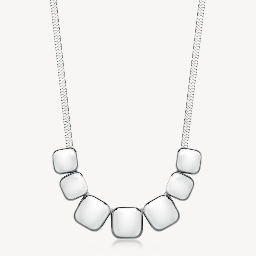 Brosway Collana Snake Acciaio Elementi Quadrati Muse