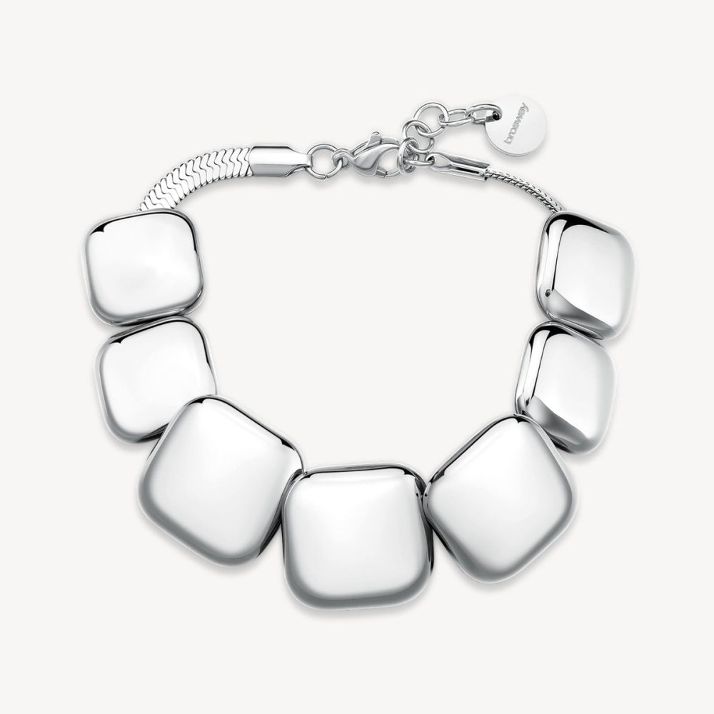 Brosway Bracciale Snake Acciaio Elementi Quadrati Muse