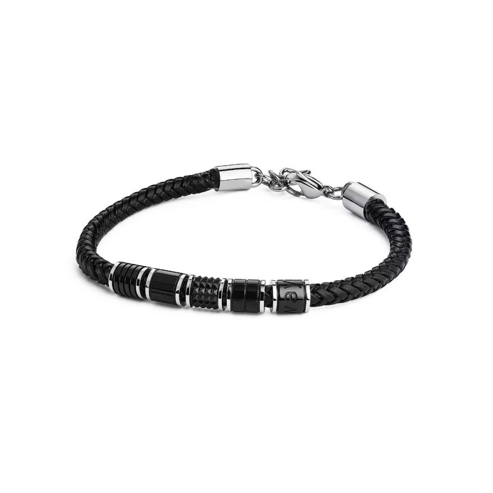 Brosway Bracciale Uomo Acciaio e Pelle Bullet