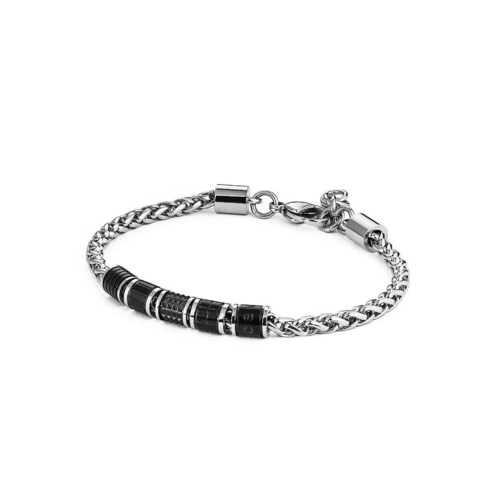 Brosway Bracciale Uomo Acciaio pvd Nero Bullet