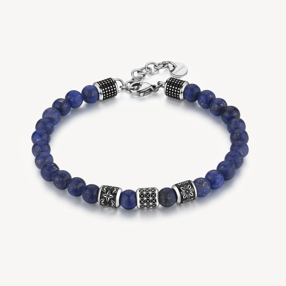 Brosway Bracciale Uomo Acciaio e Lapislazzuli Bullet