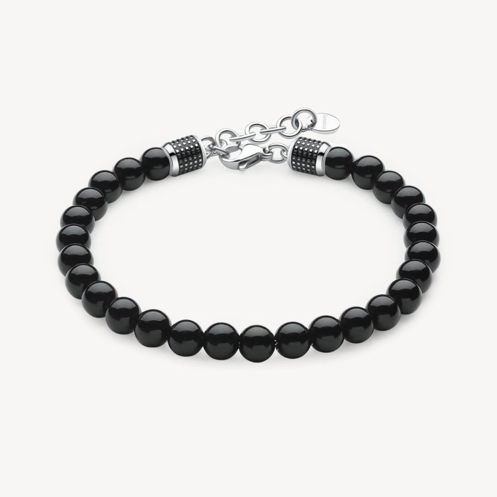 Brosway Bracciale Uomo Acciaio e Onice Bullet