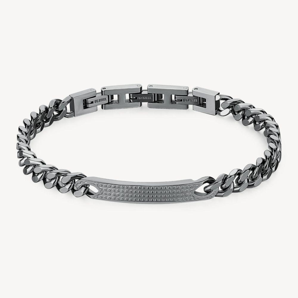 Brosway Bracciale Acciaio Pvd Rutenio Bullet