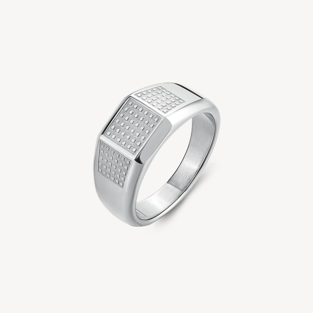 Brosway Anello Acciaio Sabbiato Sigillo Bullet