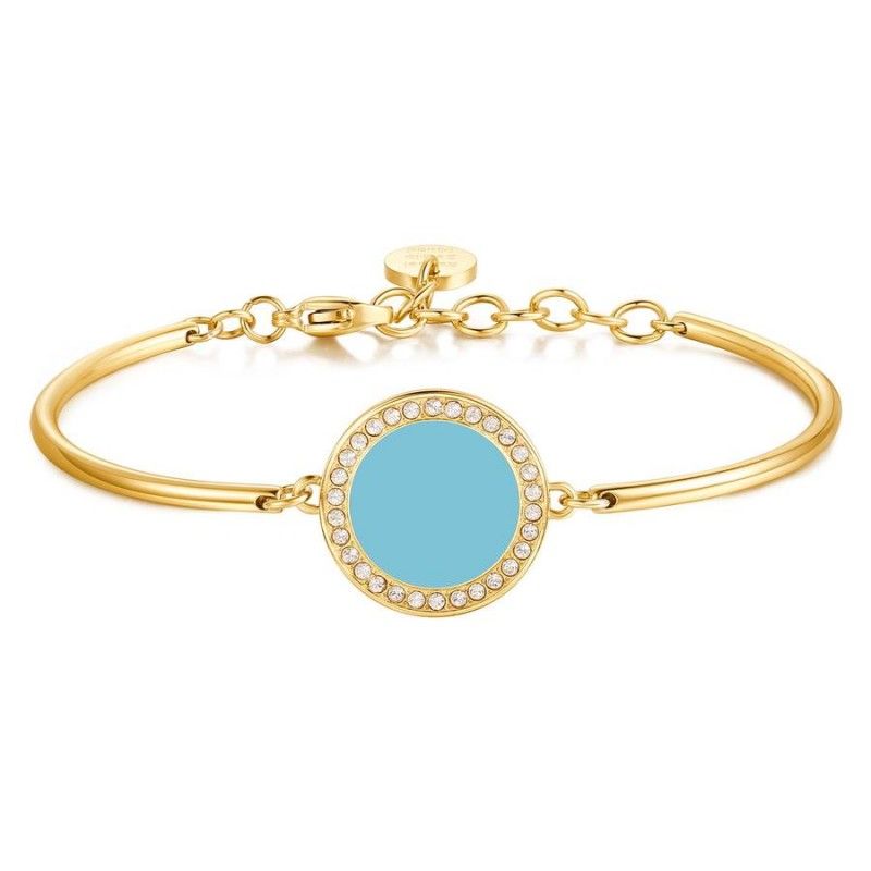 Brosway Bracciale Acciaio Gold Smalto Turchese Chakra