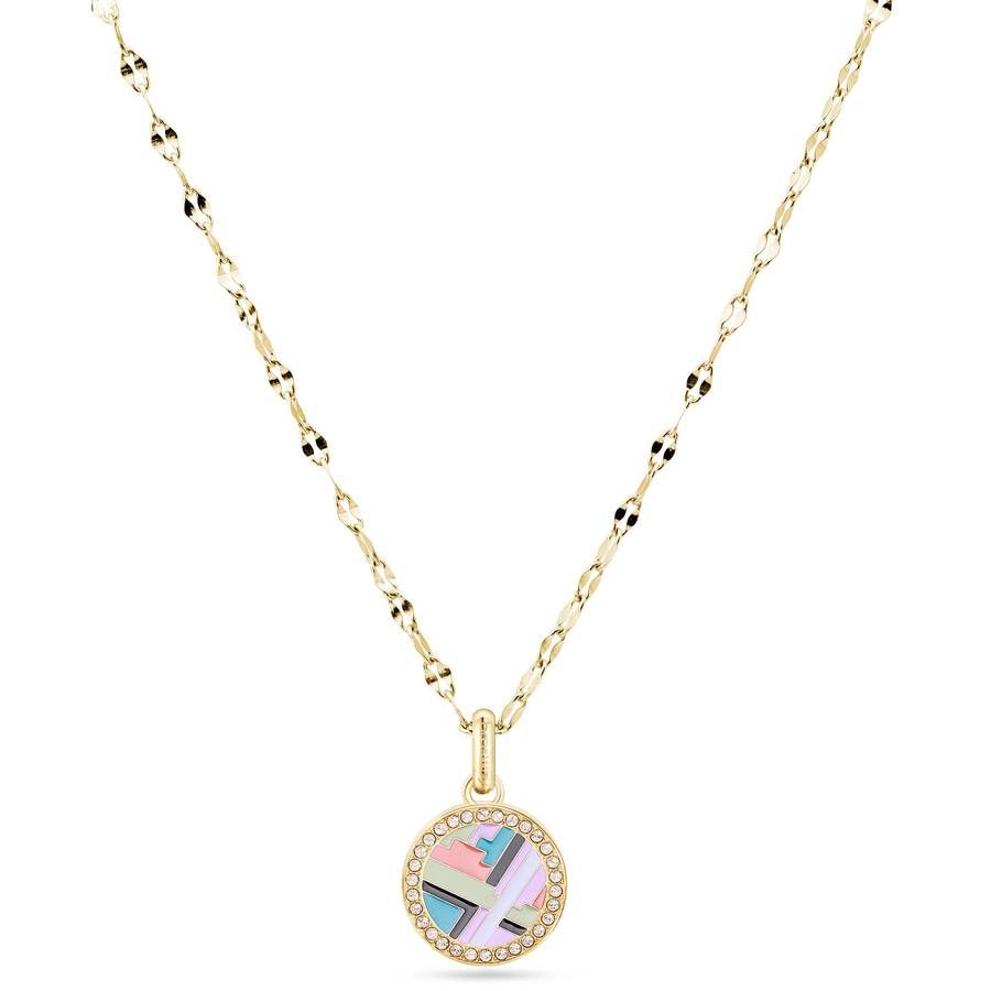 Brosway Collana Acciaio Gold Smalto Multicolor Chakra