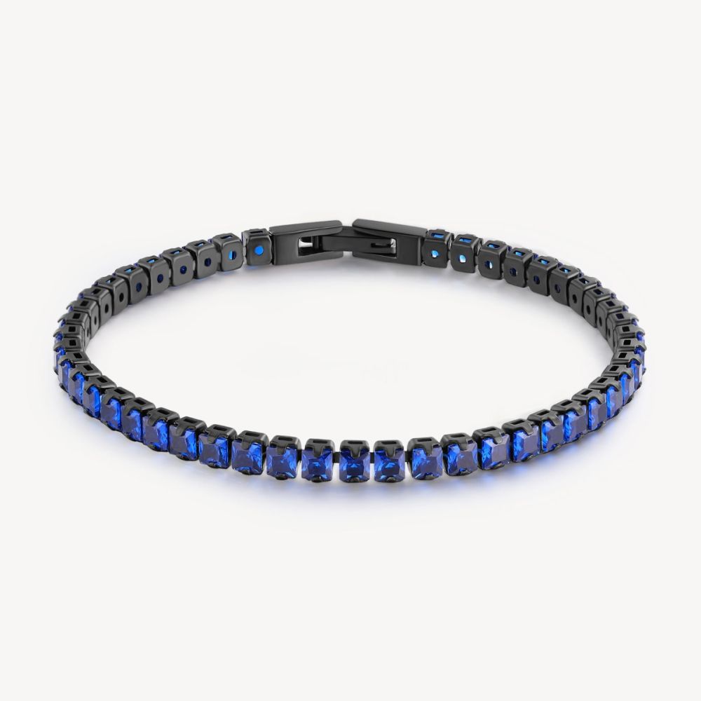 Brosway Tennis Acciaio Pvd Nero Zirconi Blu Avantgarde