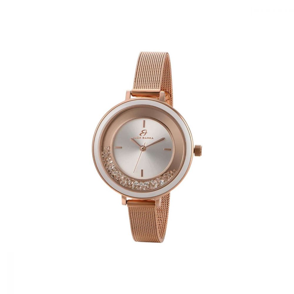 Luca Barra Orologio Donna Acciaio Rosè Solo Tempo Quadrante Silver