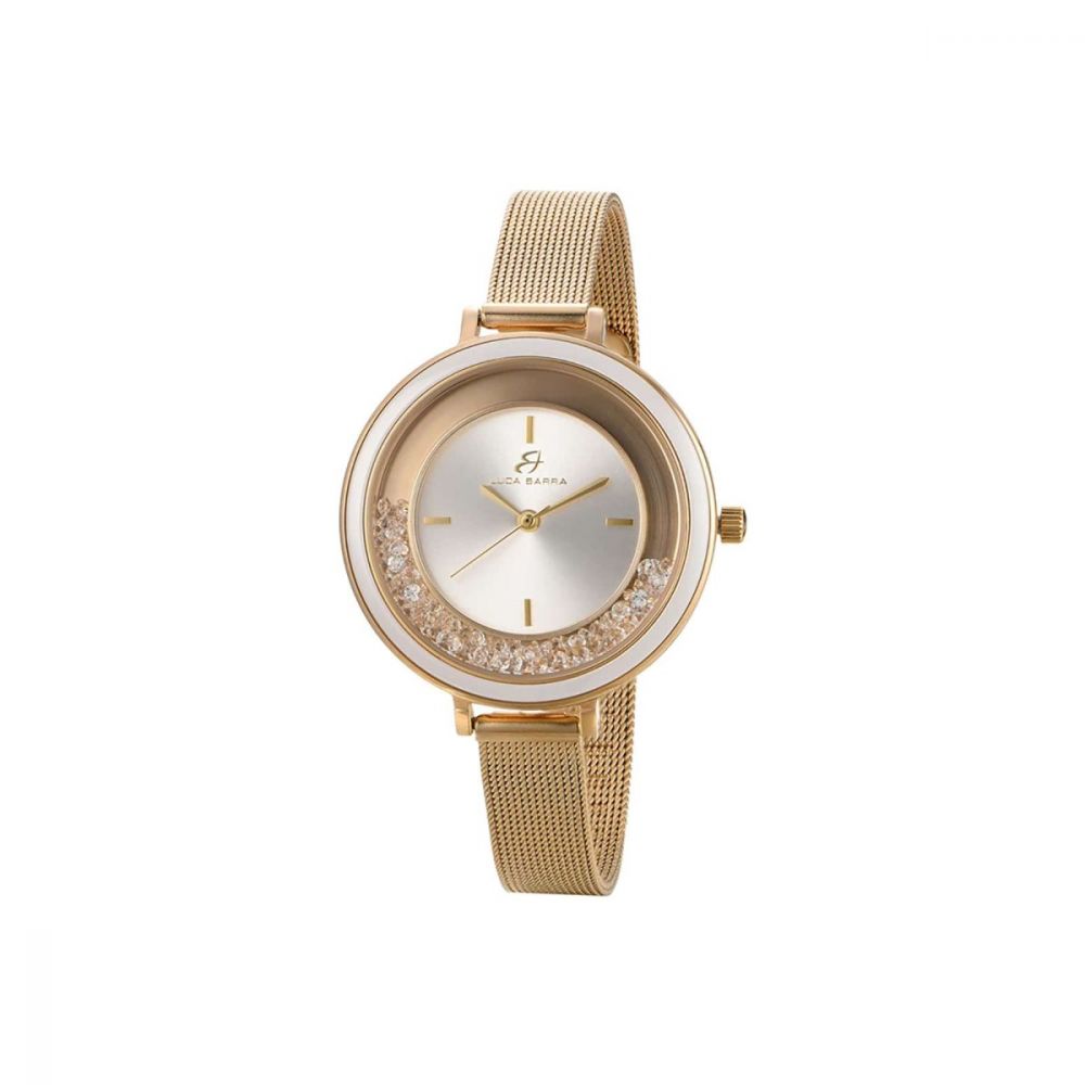 Luca Barra Orologio Donna Acciaio Gold Solo Tempo Quadrante Silver
