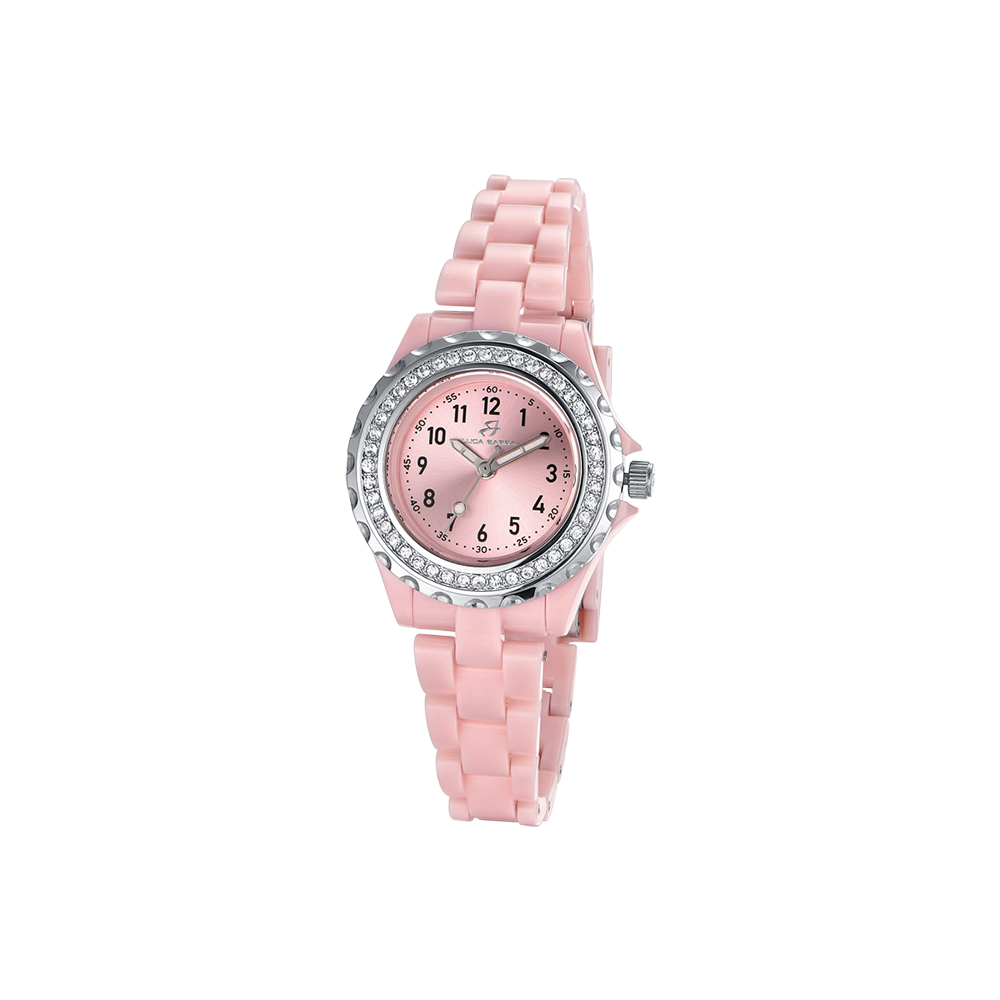 Luca Barra Orologio Solo Tempo Gomma Rosa