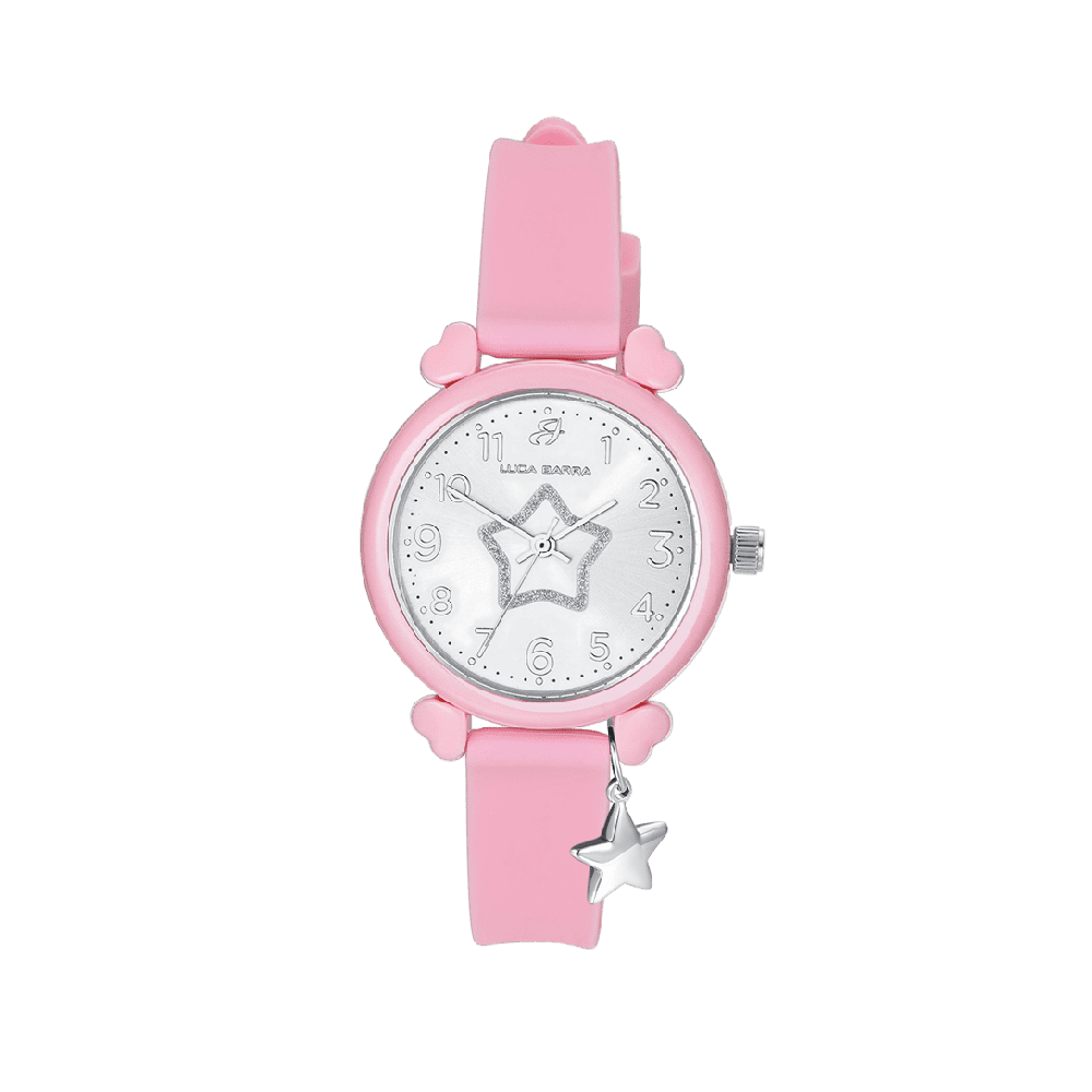 Luca Barra Orologio Solo Tempo Silicone Lilla e Stella