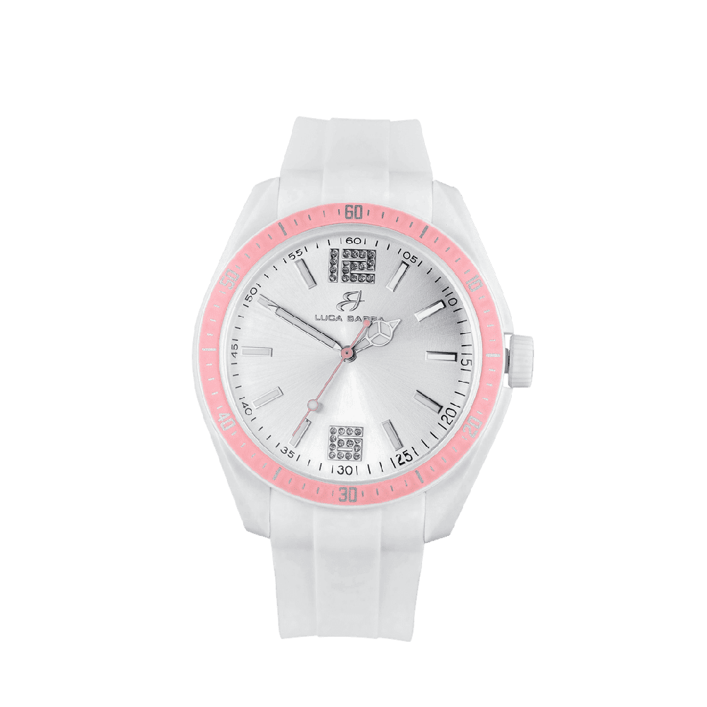 Luca Barra Orologio Solo Tempo Silicone Bianco