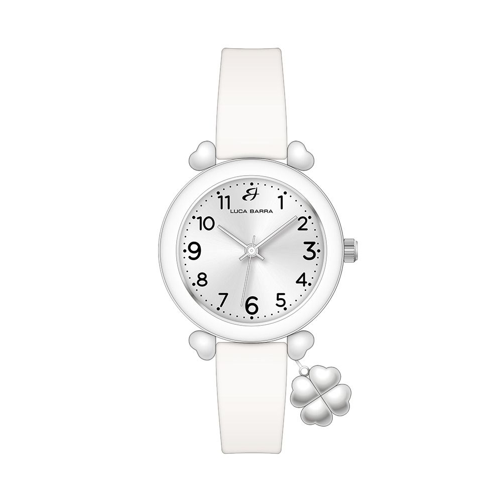 Luca Barra Orologio Solo Tempo Gomma Bianca 