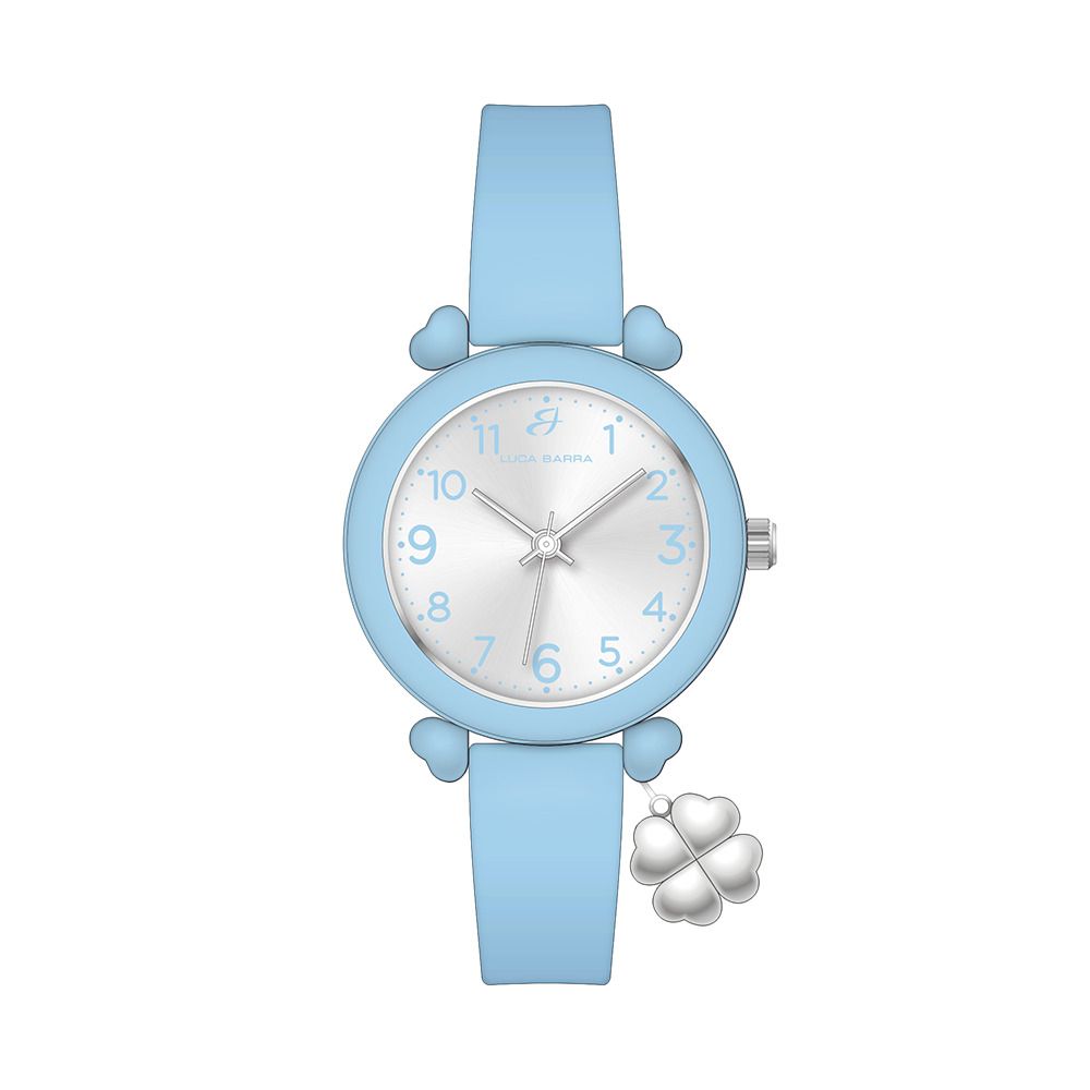 Luca Barra Orologio Solo Tempo Gomma Azzurro