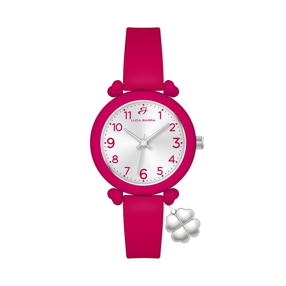 Luca Barra Orologio Solo Tempo Gomma Fucsia
