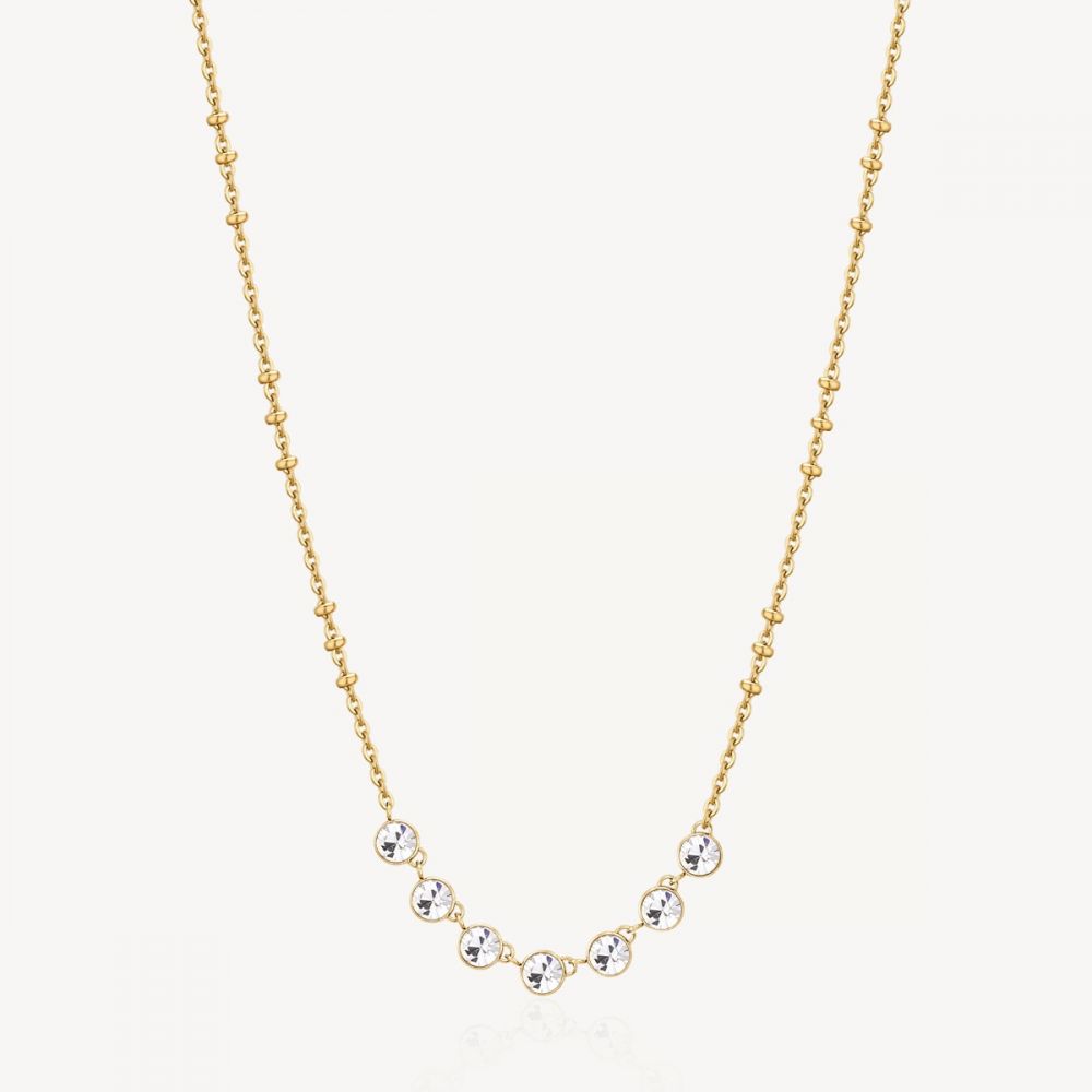 Brosway Girocollo Donna Acciaio Gold Cristalli Bianchi Symphonia