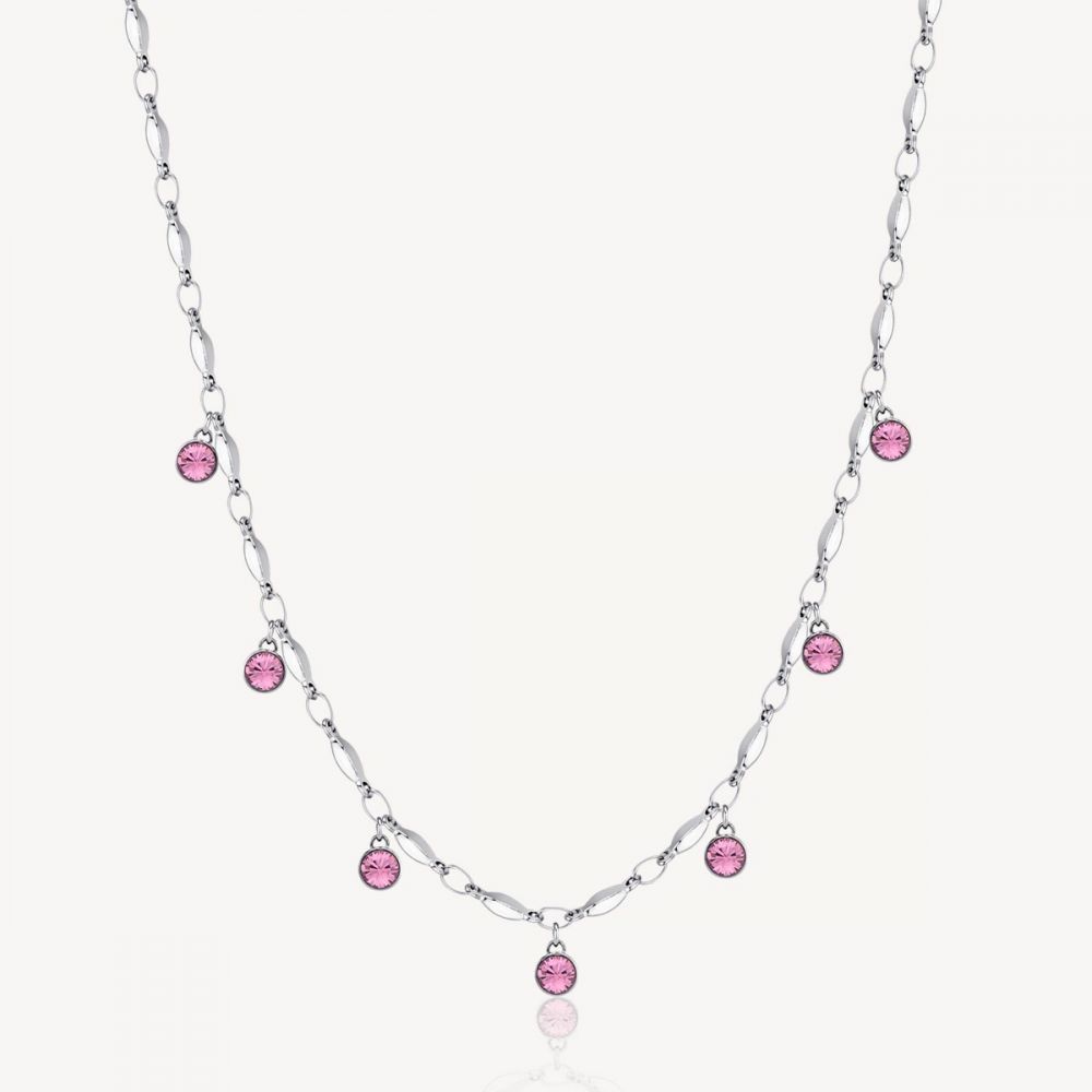 Brosway Collana Donna Acciaio Cristalli Ametista Symphonia