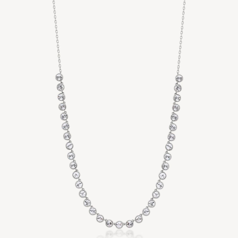 Brosway Collana Acciaio Cristalli Bianchi Symphonia
