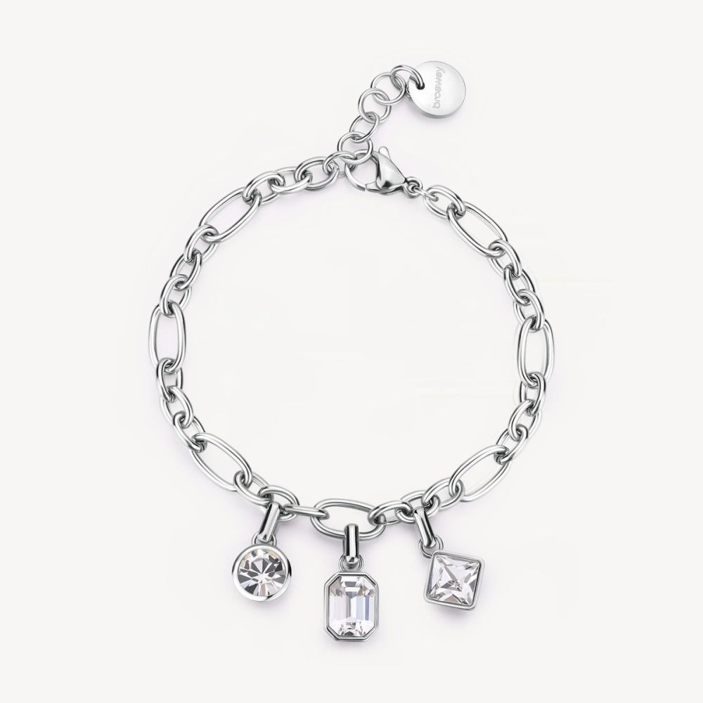 Brosway Bracciale Acciaio 3 Cristalli Symphonia
