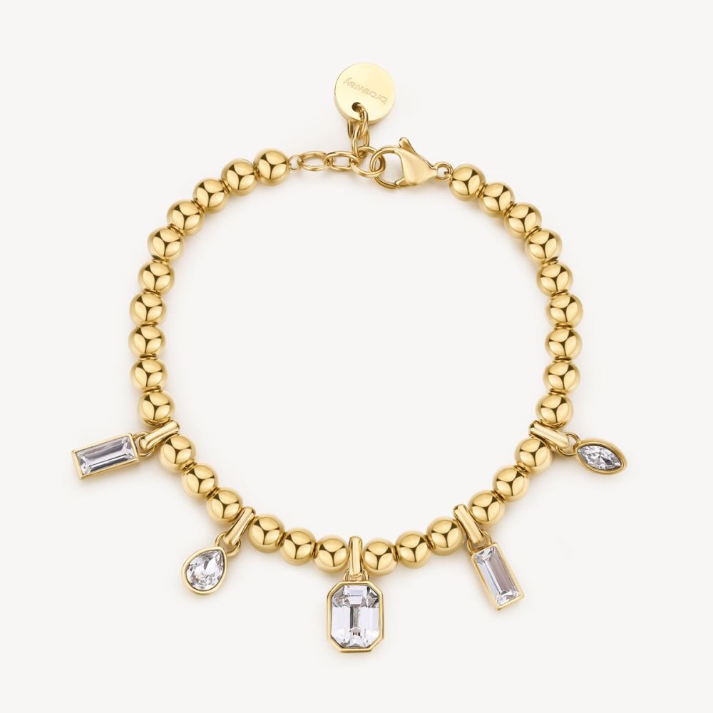 Brosway Bracciale Acciaio Gold 5 Cristalli Symphonia