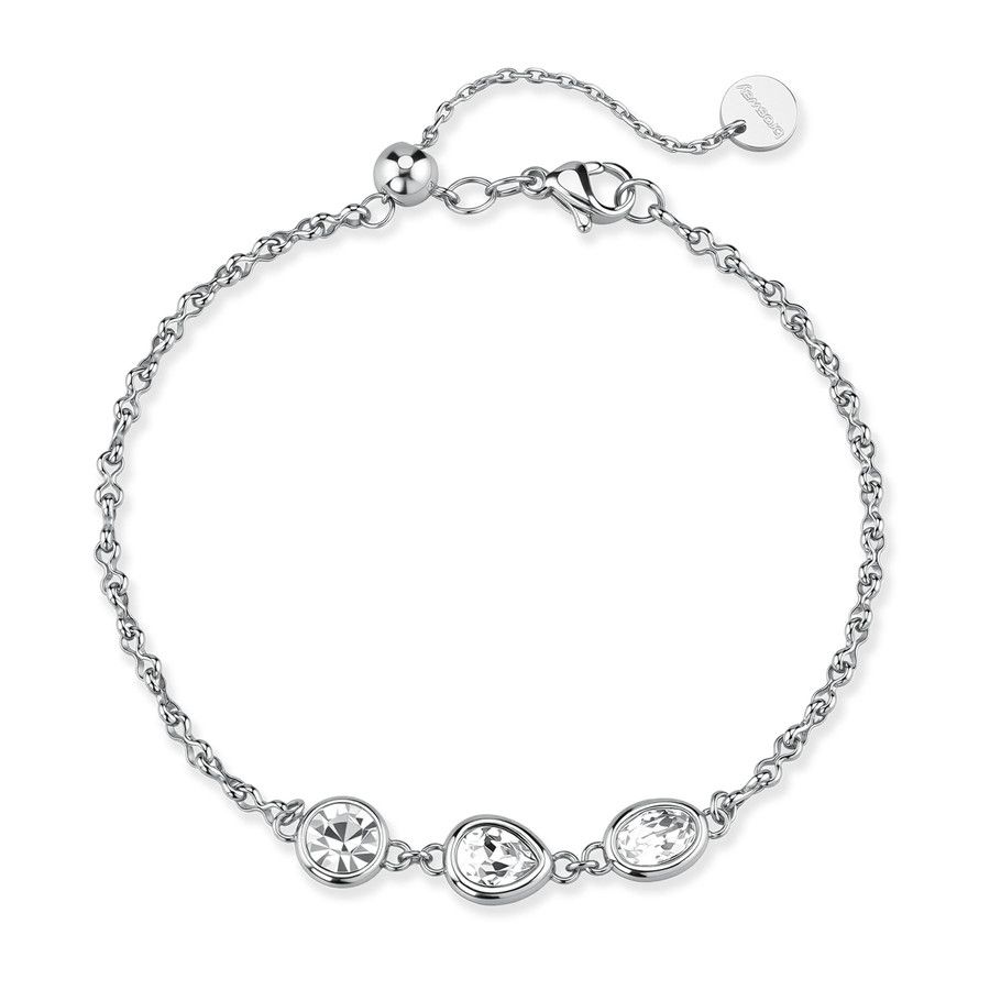 Brosway Bracciale Acciaio Cristalli Bianchi Symphonia